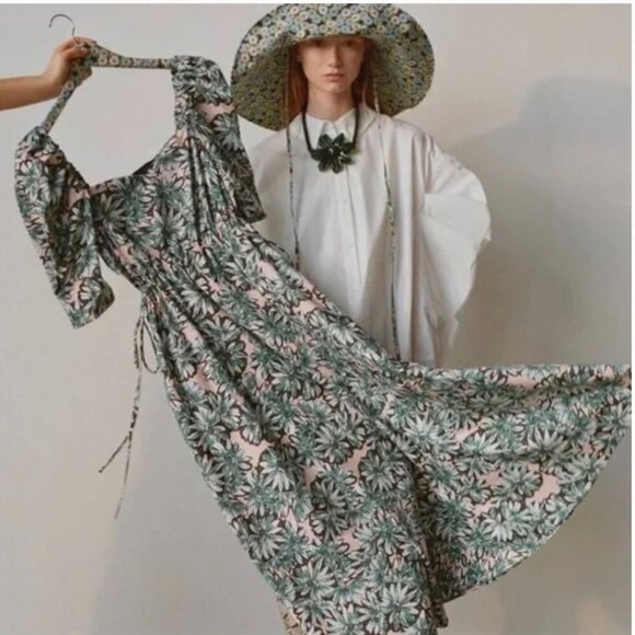 ZARA PRINTED POPLIN DRESS Size S NEW WITH TAG! - Picture 12 of 16